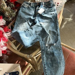 New NWT Vervet JEANNE high rise stretch slim straight jeans size 30